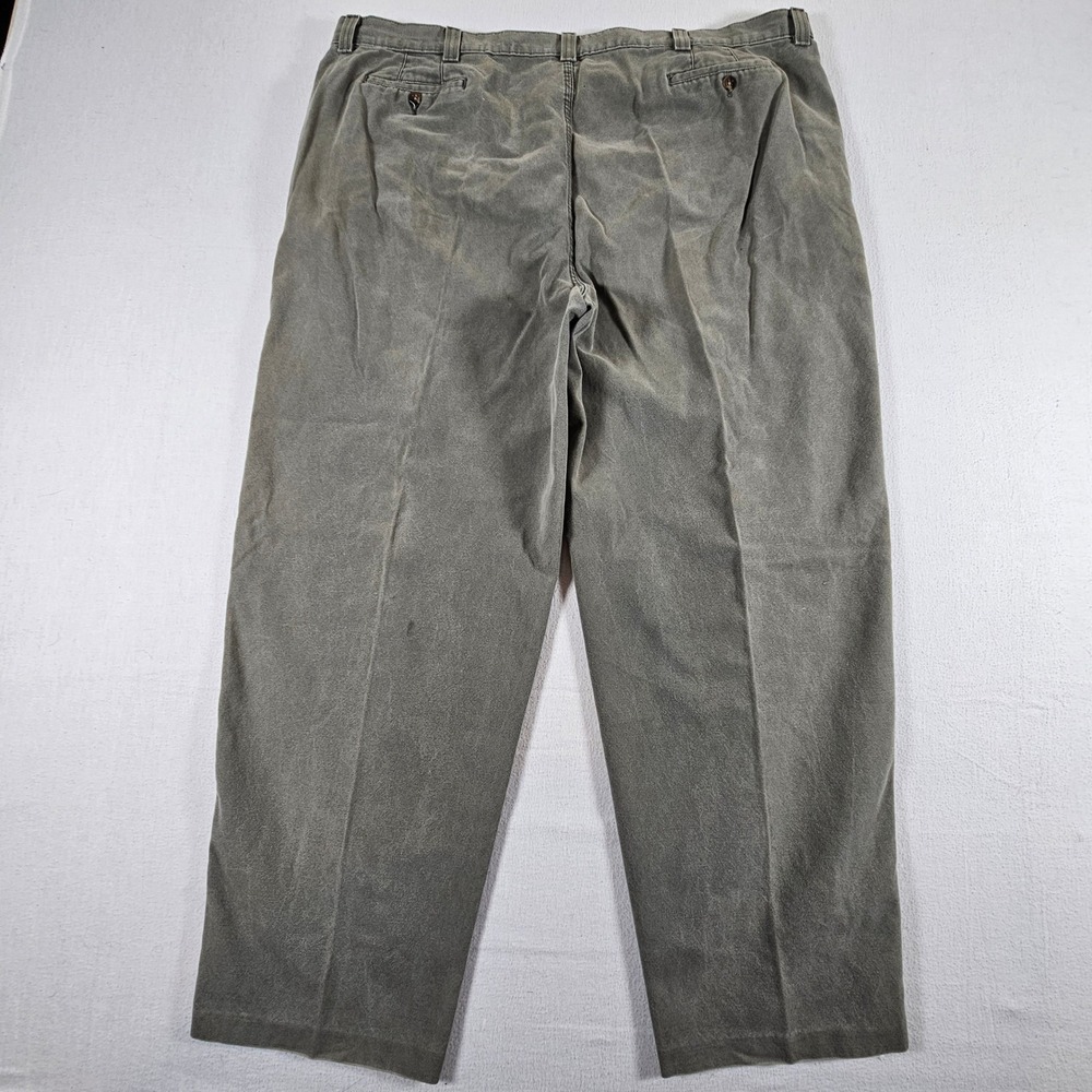 Cabelas Canvas Work Pants Mens 48 Regular Olive Grey USA Heavy Duty Rugged - Picture 7 of 8